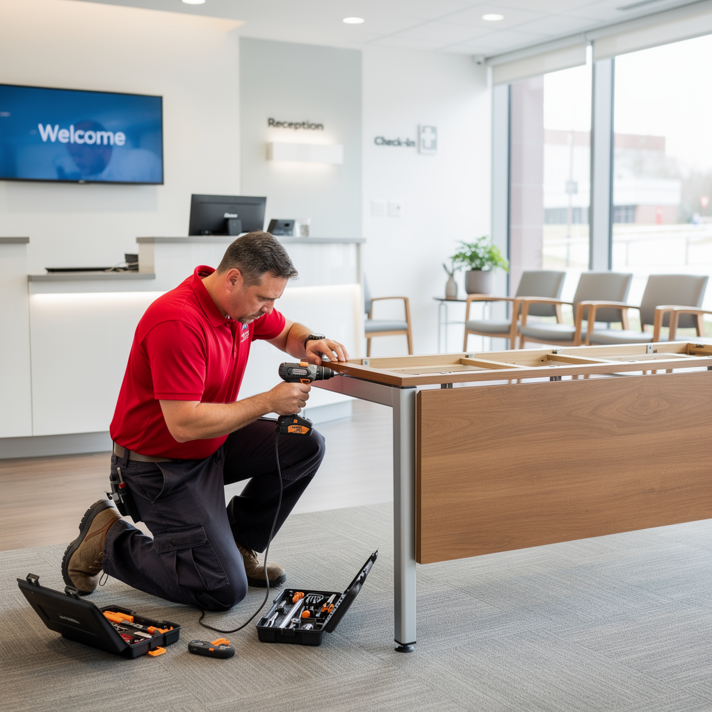 My Ottawa Handyman Professional commercial handyman in Ottawa assembling office furniture